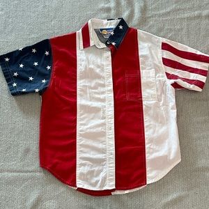 Vintage American Flag button down